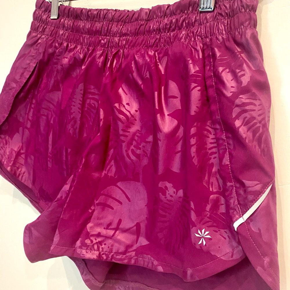 Athleta Racer Run Shorts - Palm Leaf Print - Picture 8 of 8